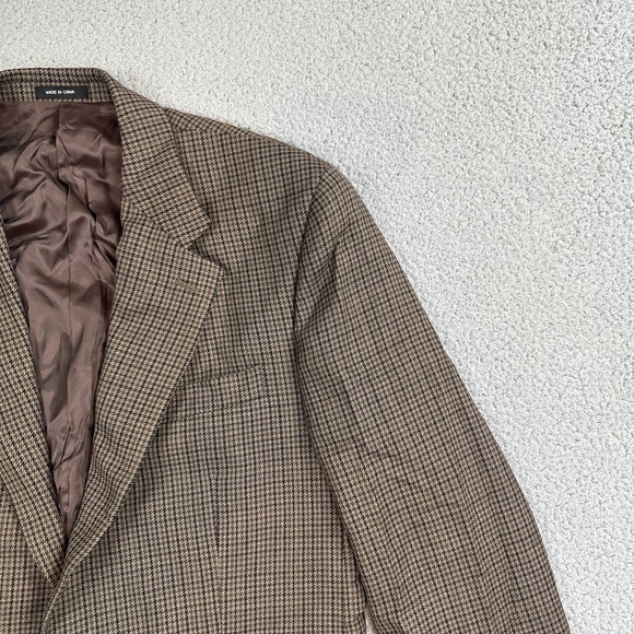 Chaps Blazer Men 42L Multicolor Glen Plaid 2 Button Wool Sport Coat - Picture 14 of 16